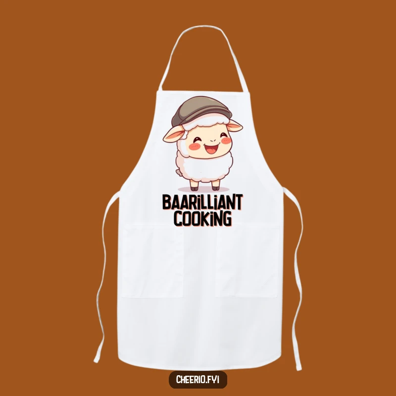Funny Sheep Flat Cap Apron: Cooking with Cheer and Laughter