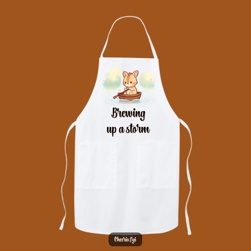 Funny British Animal Rowing Boat Apron: Culinary Comedy & Kitchen Fun, Ideal Funny Gift!