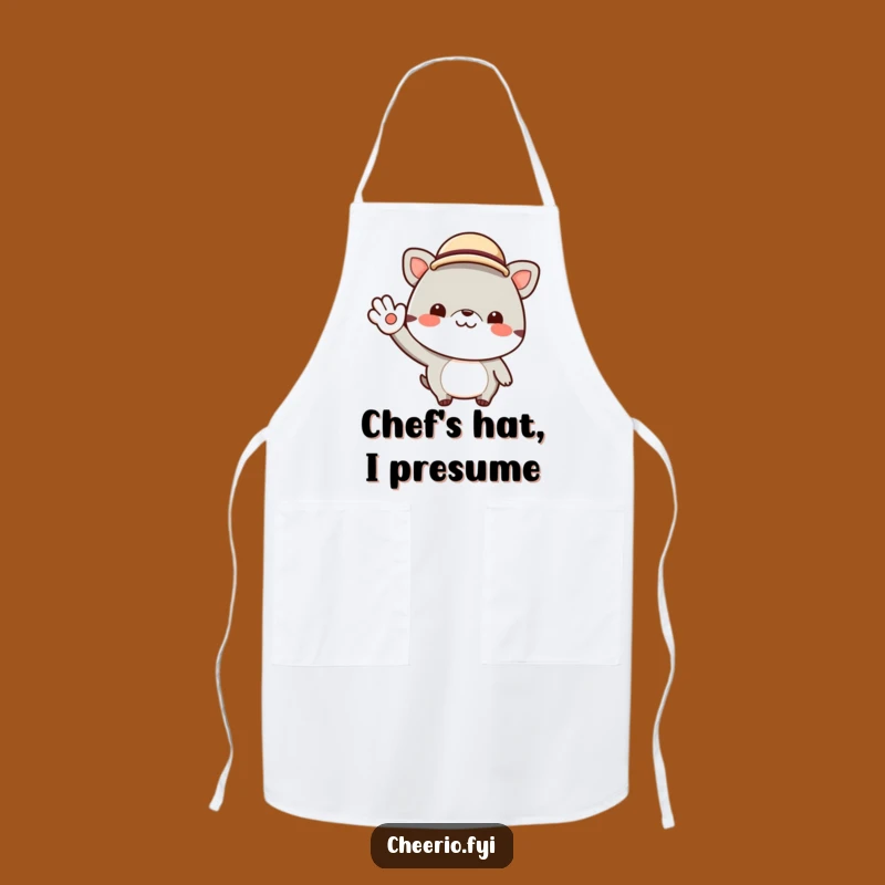 Funny Animal Bowler Hat Apron - Cheerful Jaunty Chef