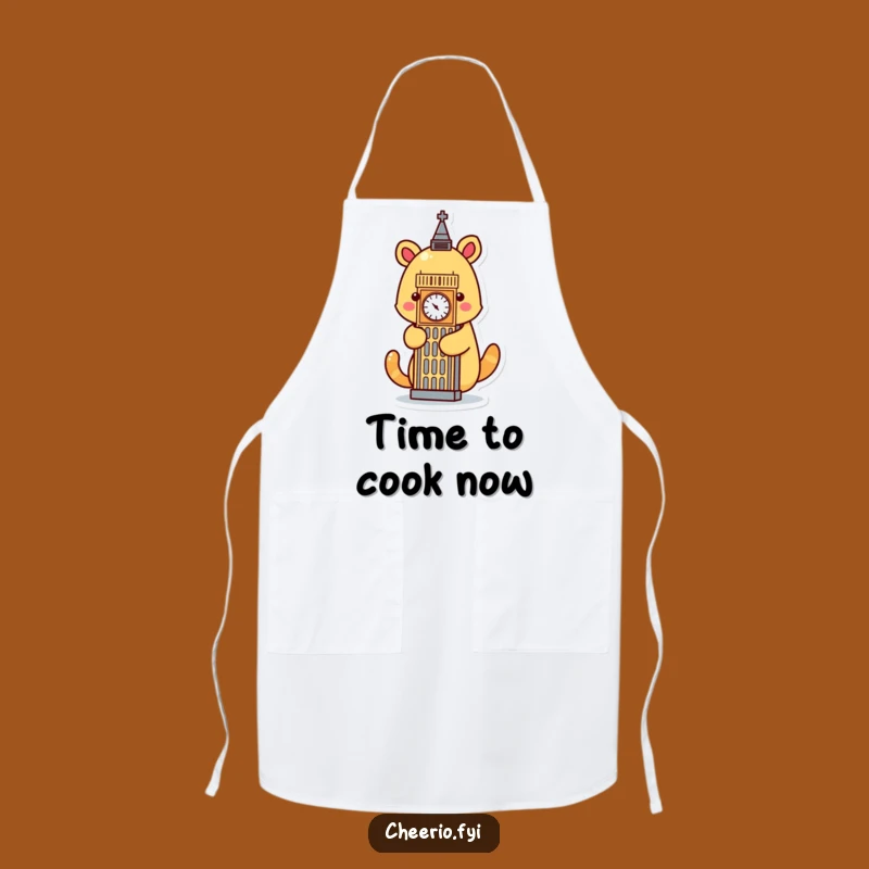 Funny Animal Big Ben Apron: Cook Up London-Themed Fun