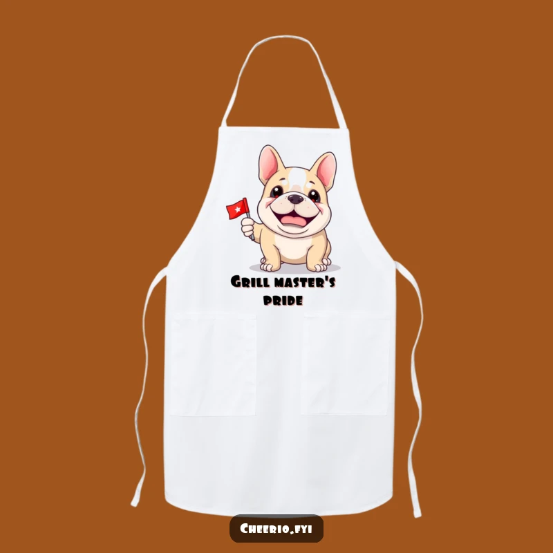 Funny Bulldog Flag Apron: Proud Dog Chef - Patriotic Kitchen Gift
