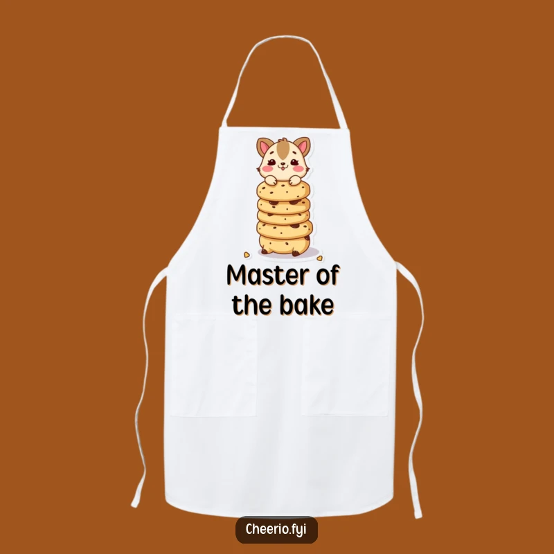 Funny Scone Balancing Animal Apron: Kitchen Apron with Playful Character, Great Funny Gift
