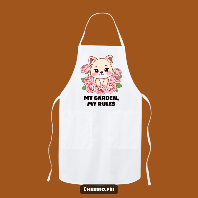 Funny Cheeky Animal Roses Apron: Cook Up Some Laughs in Style