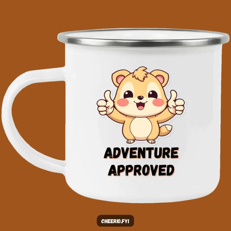 Funny Happy Bear Camping Mug: Joyful Approval Outdoors