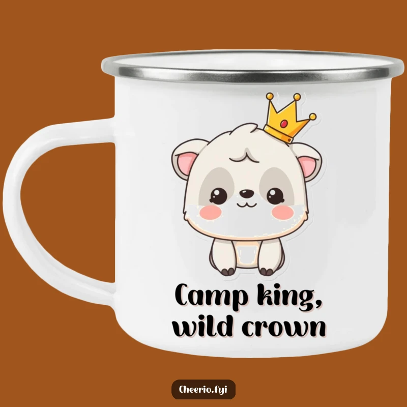 Funny Royal Animal Camping Mug: Durable Mug with Crowned Character, Perfect Funny Gift