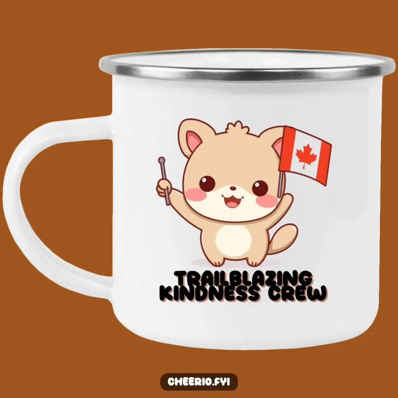 Funny Animal Hero Camping Mug, Adventure Fuel with a Red Cross Flag
