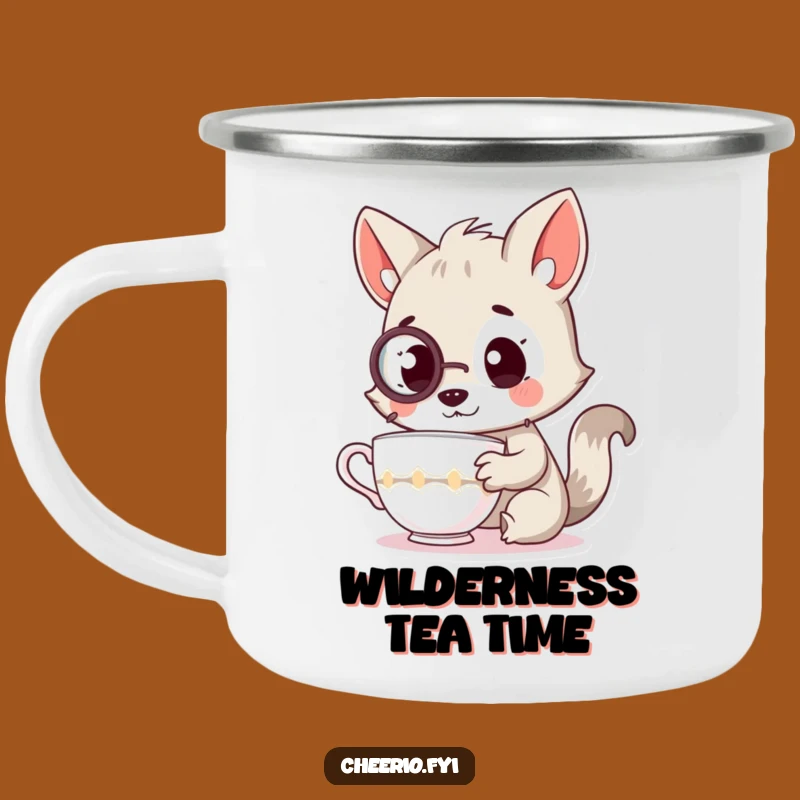 Funny Curious Animal Camping Mug, Sophisticated Sips in the Wild