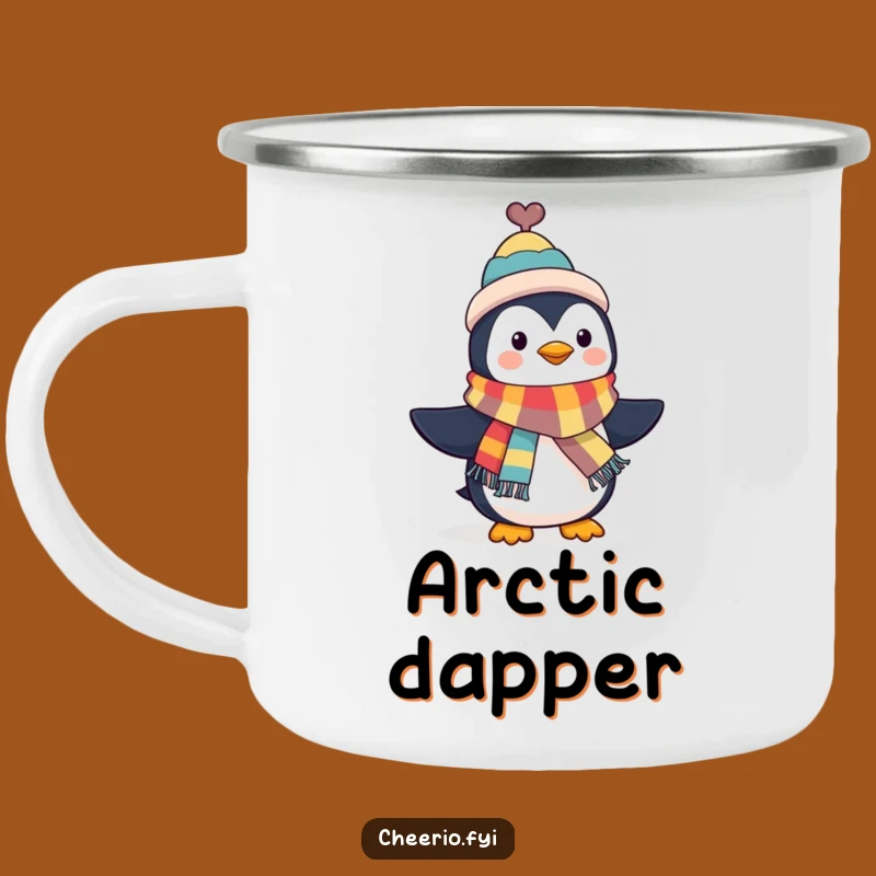Funny Penguin Top Hat Camping Mug - Dapper Drinkware