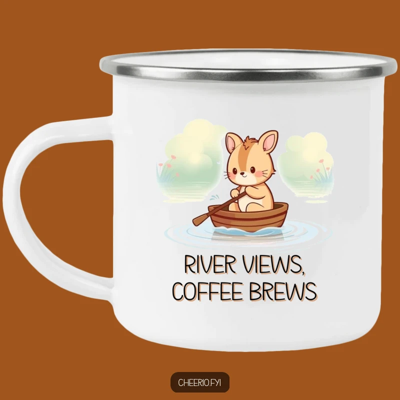 Funny British Animal Rowing Boat Camping Mug: Adventure & Humor for the Outdoors!
