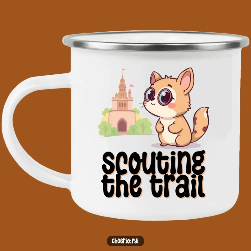 Funny Monocle Animal Camping Mug: Durable & Witty Outdoor Explorer Gift