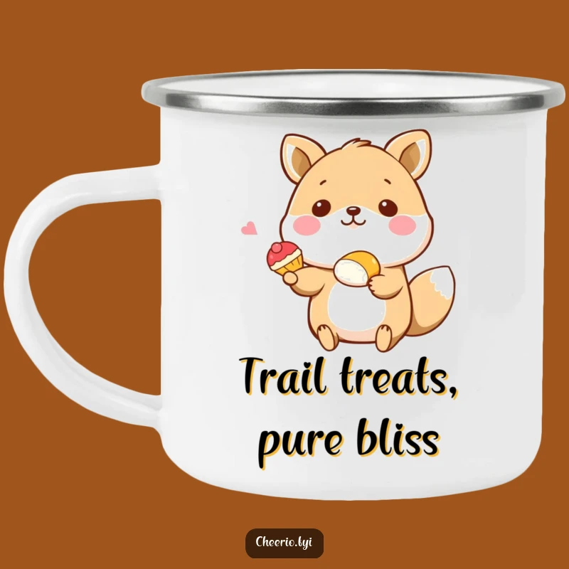 Funny Happy Animal Pastry Camping Mug: Sweet Sips on the Go