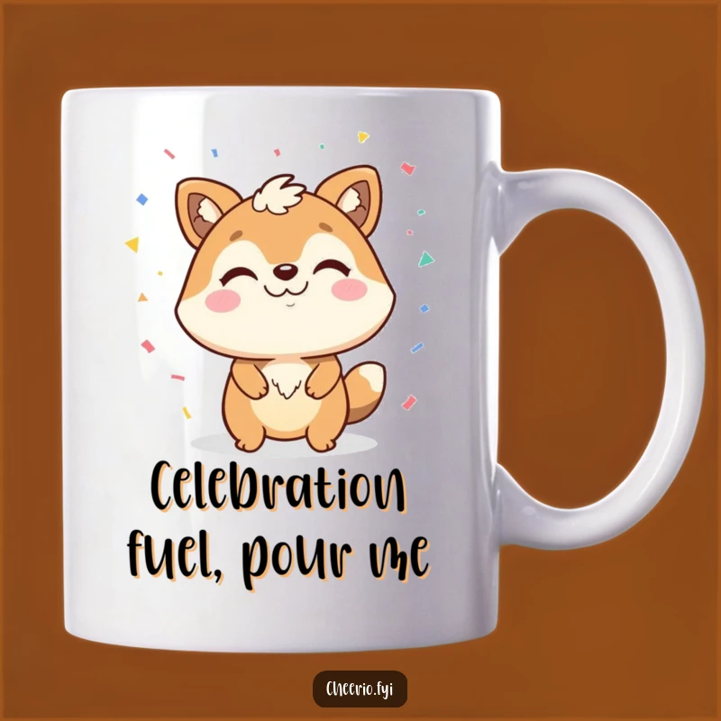 Funny Confetti Animal Mug: Smirk & Celebrate - Joyful Funny Gift for Party Lovers
