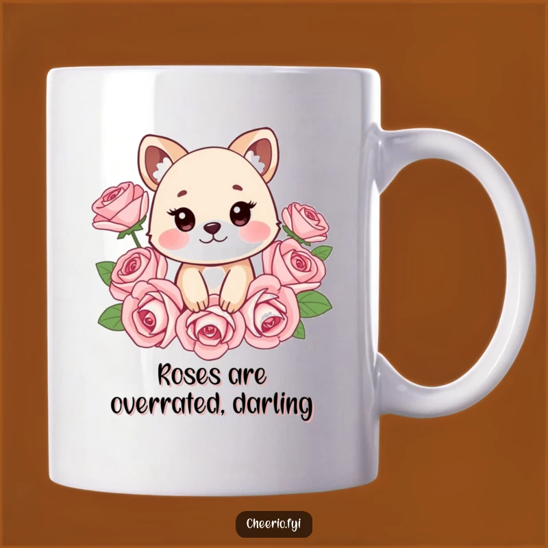 Funny Cheeky Animal Roses Mug: A Hilarious and Cute Gift for Her