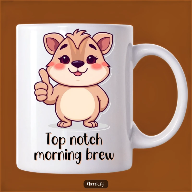 Funny Dignified Animal Thumbs-Up Mug: Polite & Amusing Gift, Perfect!