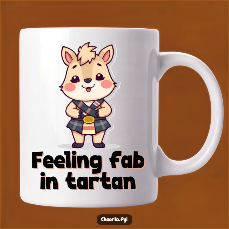 Funny Kilted British Animal Mug: Cheerful Scottish Humor, Perfect Funny Gift!