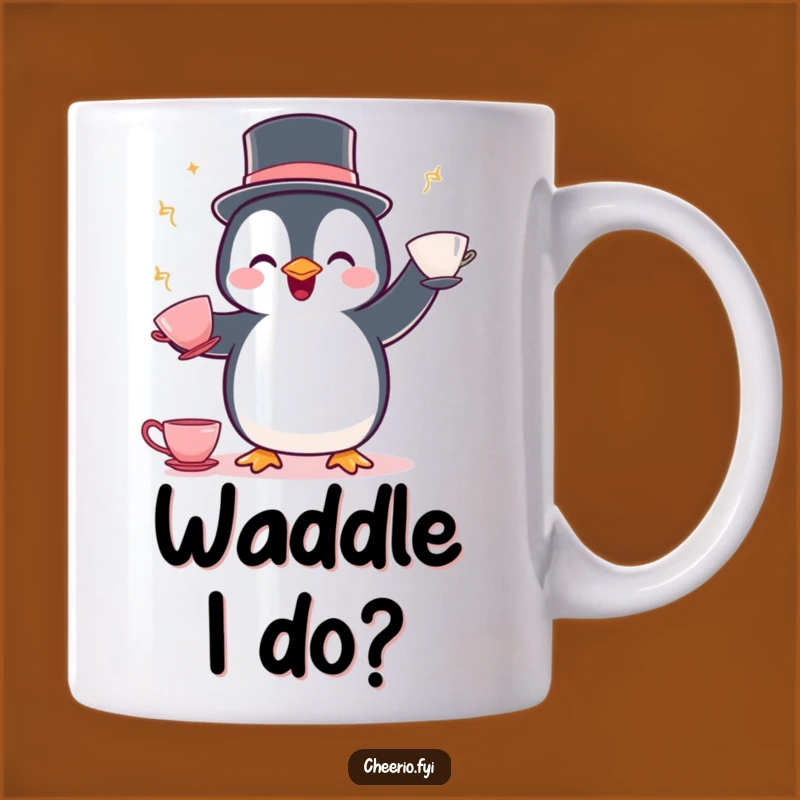 Funny Penguin Juggling Mug: Whimsical Tea Time Fun Gift