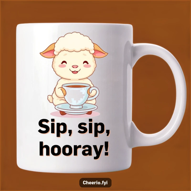 Funny Sheep Tea Time Mug: Whimsical Cute Animal Gift for Tea Lovers