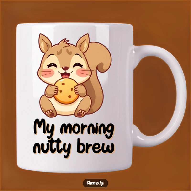Funny Squirrel Biscuit Mug - Delighted Treat Lover Gift for Nature Fans