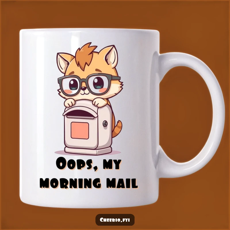 Funny Tripping Animal Mug: Spectacles Oops - Clumsy Comedian Gift