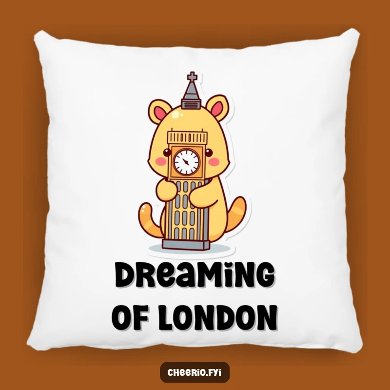 Funny Animal Big Ben Pillow: Cozy Comfort with London Flair