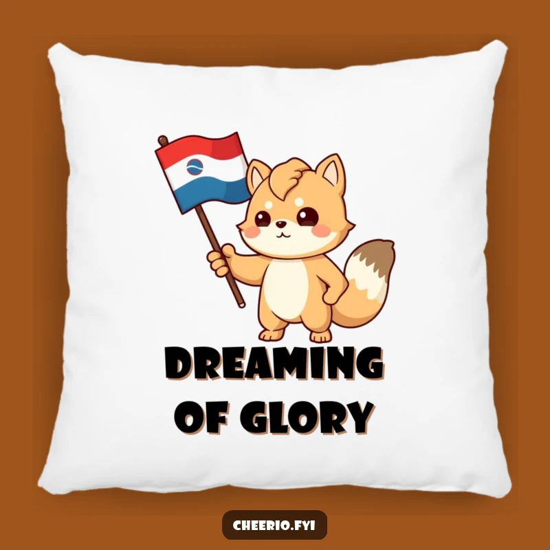 Funny Accent Pillow: Proud Animal Flag Gesture - Patriotic Comfort