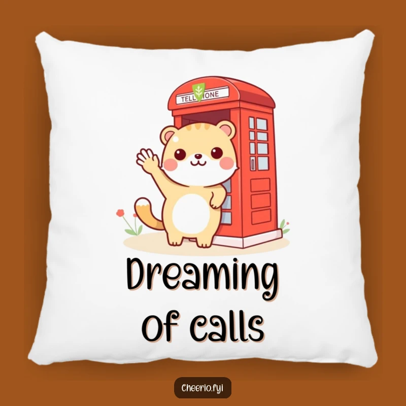 Funny Animal Phone Booth Pillow: Comfort with a Humorous Hello