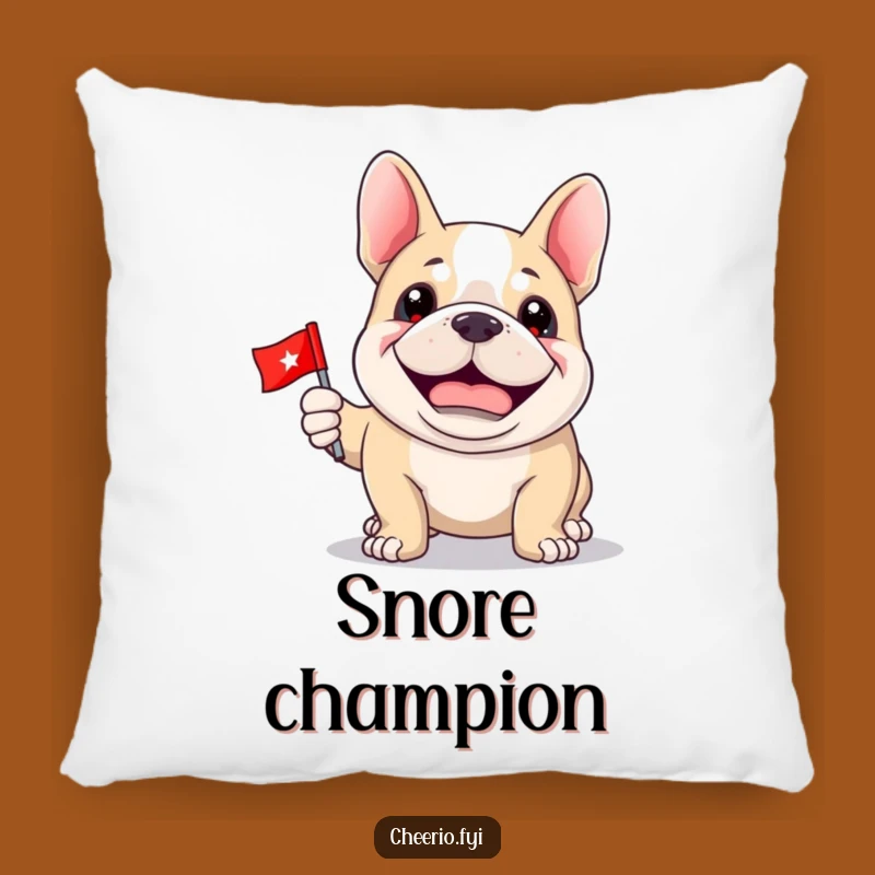 Funny Bulldog Flag Pillow: Proud Dog Cushion - Cozy Patriotic Gift