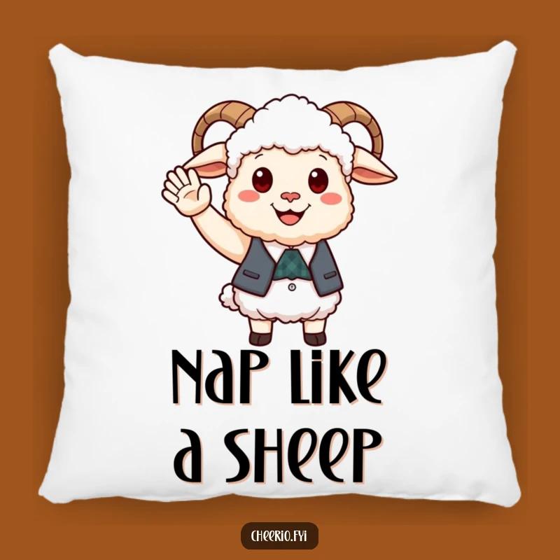 Funny Happy Sheep Waistcoat Pillow, Cozy Friend Perfect Gift