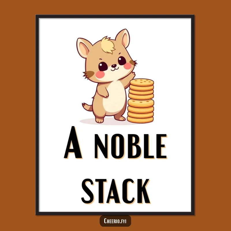 Funny British Animal Biscuit Stack Digital Art - Hilarious Tea Time Decor Gift