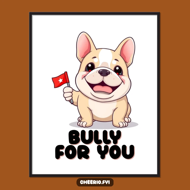 Funny Bulldog Flag Digital Art: Proud Dog Download - Patriotic Gift