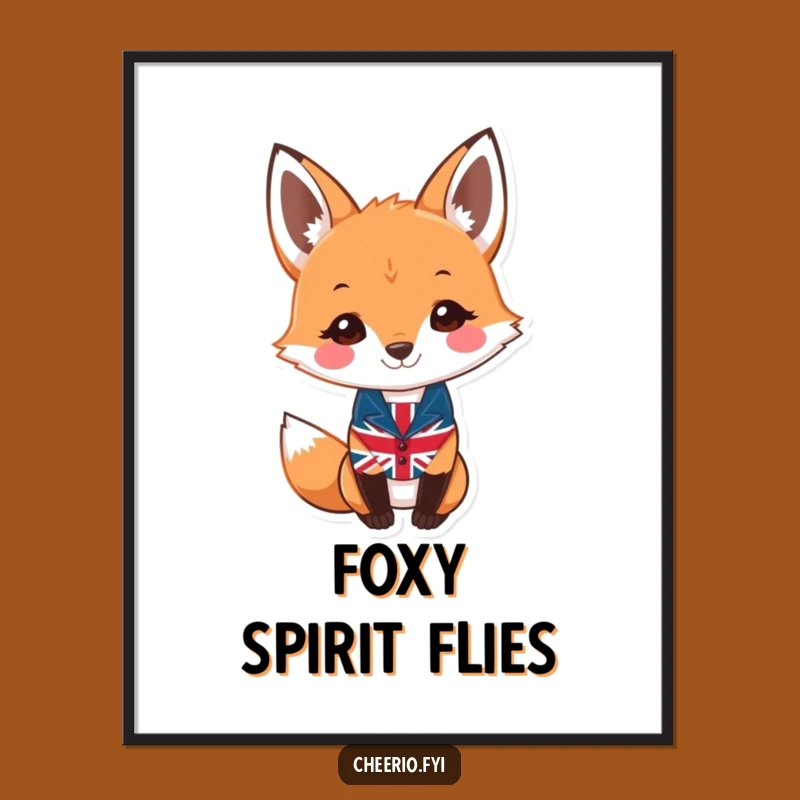 Funny Fox Union Jack Digital Art - Instant British Wit