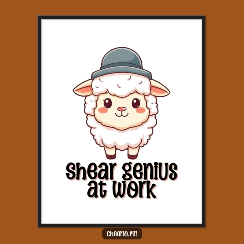 Funny Sheep in Hat Digital Art - Instant Whimsy for Your Walls