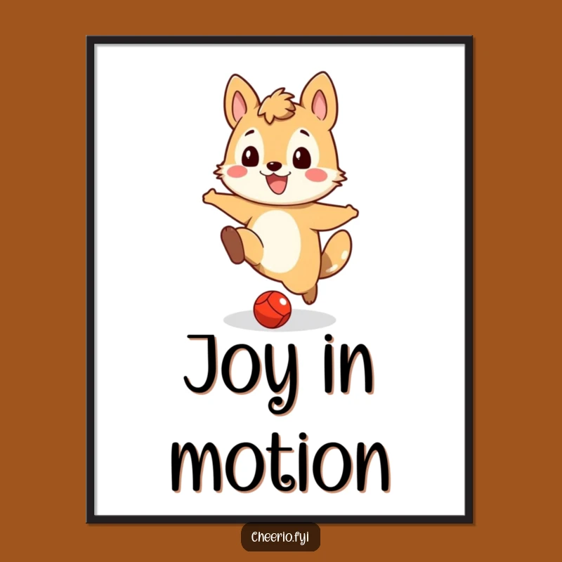 Funny Animal Kicker Digital Art, Instant Playful Energy for Walls