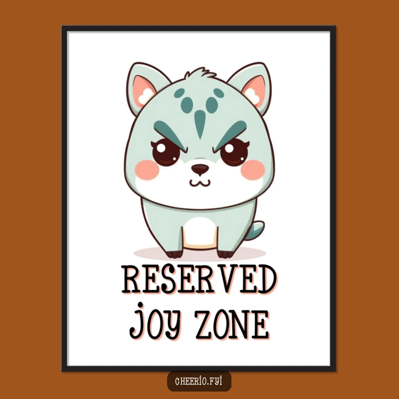 Funny Stern Animal Print: Cute Character's Secret Smile, Instant Funny Gift!