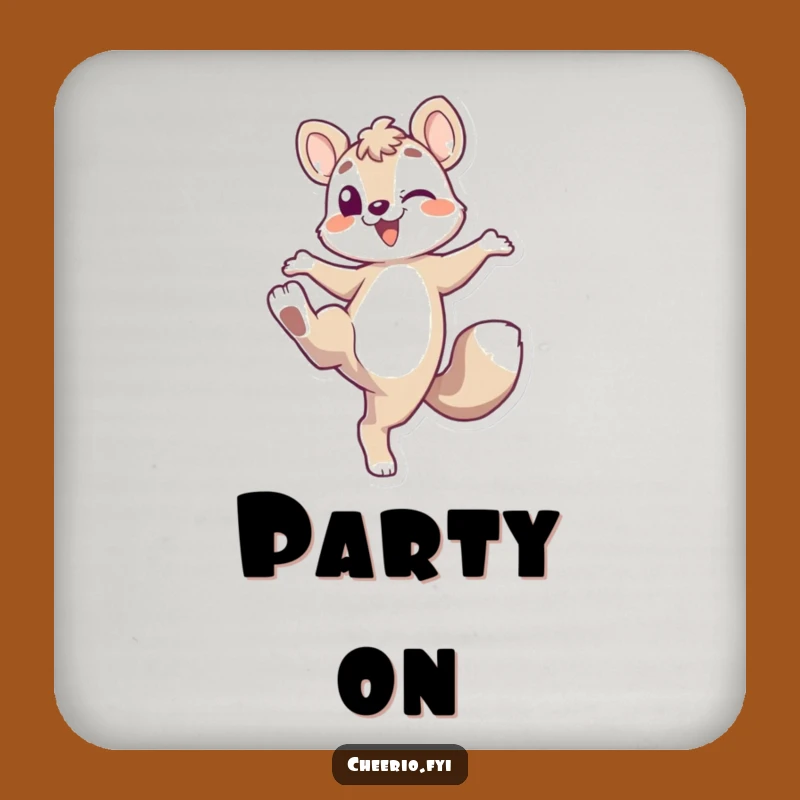 Funny Energetic Fox Coaster: Playful Kicks for Your Surfaces