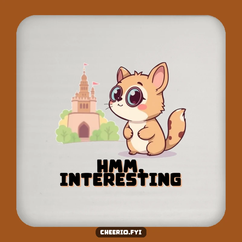 Funny Monocle Animal Coaster: Witty Charm for Your Table, Gift