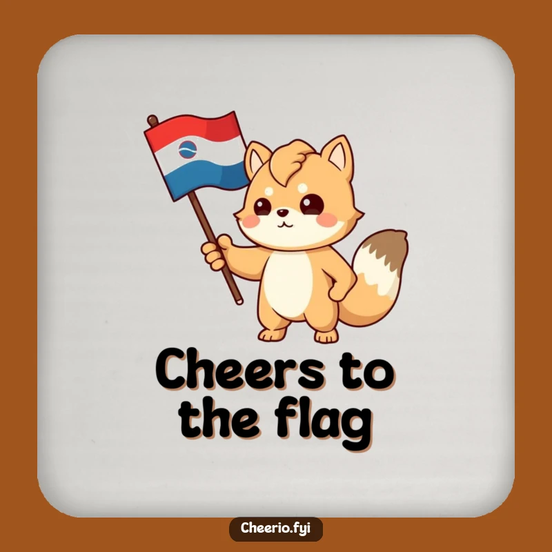 Funny Patriot Coasters: Proud Animal Flag - Protect Surfaces with Pride