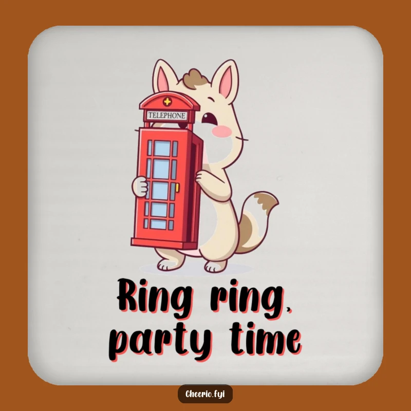 Funny Proud Animal Telephone Box Coasters: Protect Surfaces with Charm