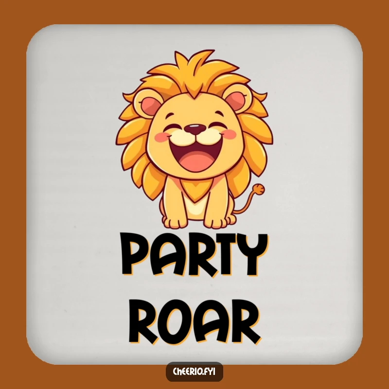 Funny Lion Roar Drink Coaster - Hearty Table Protector