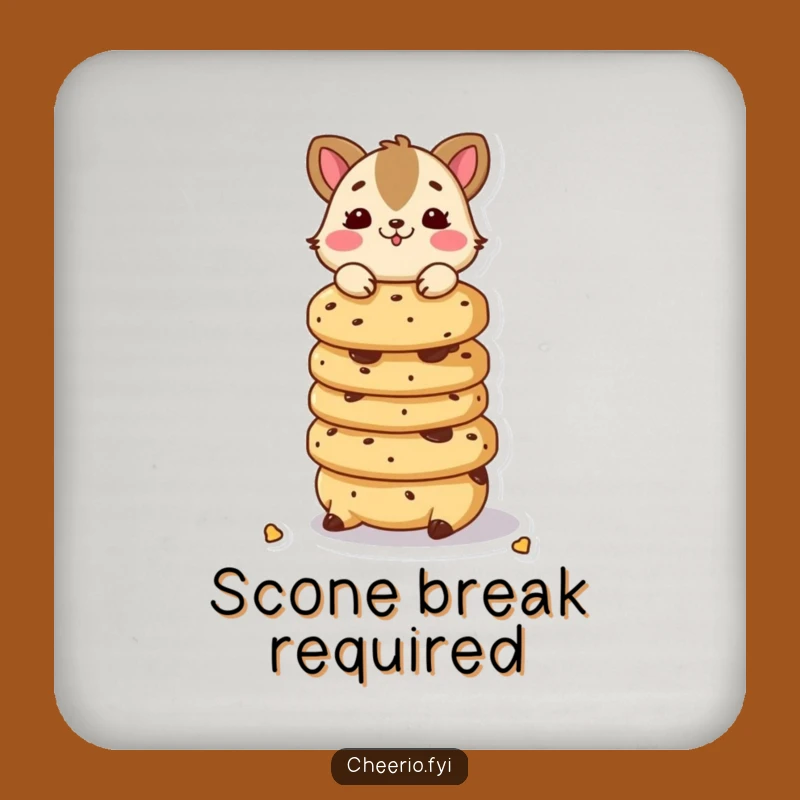 Funny Scone Balancing Animal Coaster: Protect Surfaces with Playful Character, Cute Funny Gift