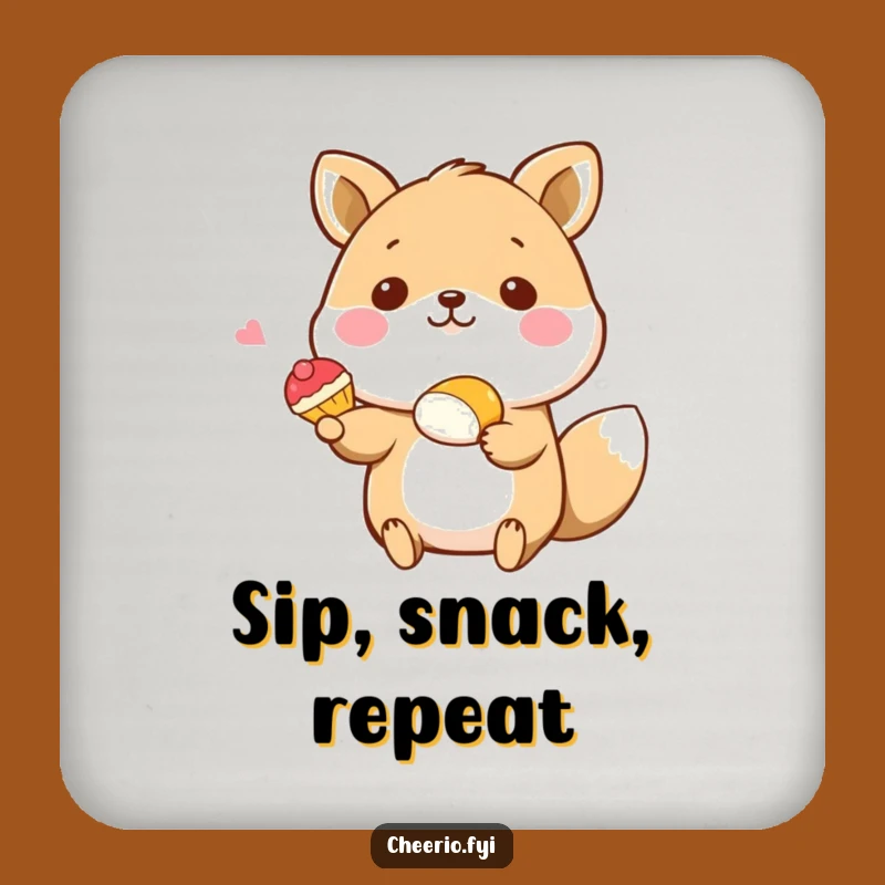 Funny Happy Animal Pastry Coasters: Protect Surfaces with Sweetness