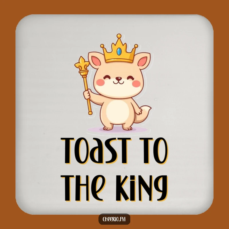 Funny Royal Animal Coaster: Regal Charm for Your Table, Gift