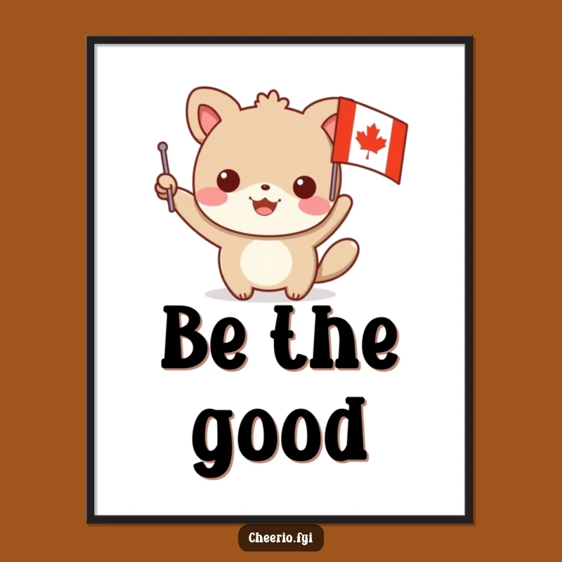 Funny Animal Hero Poster, Brighten Your Walls with a Red Cross Flag