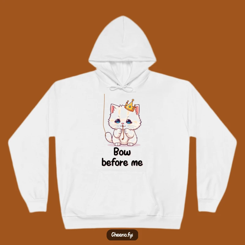 Funny Crown Cat Hoodie - Cozy Royal Kitty Apparel, The Ultimate Funny Gift!