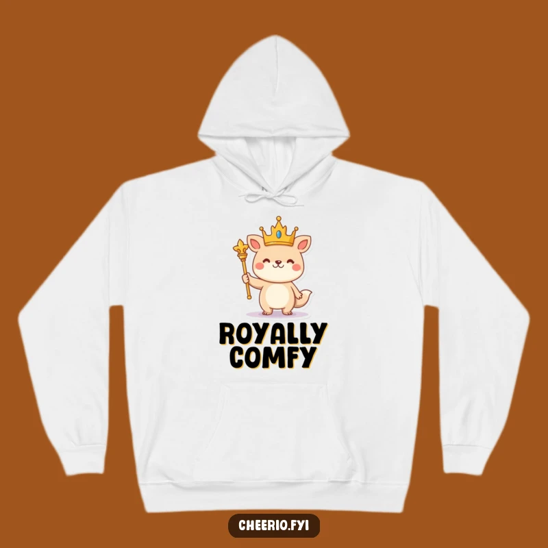 Cozy Funny Royal Animal Hoodie: Warm & Regal Comfort Gift