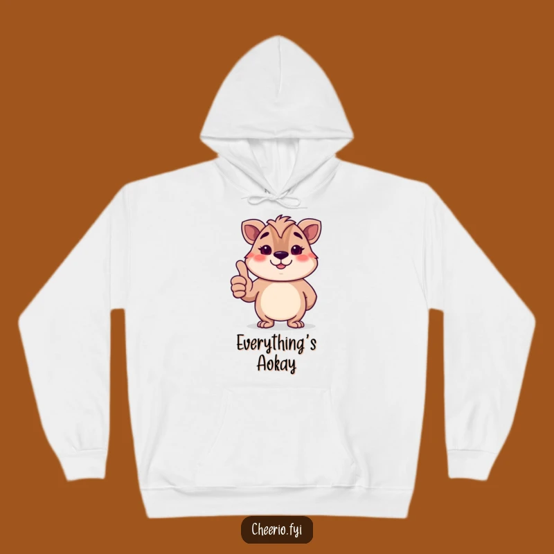 Funny Dignified Animal Thumbs-Up Hoodie: Cozy Approval, Ideal Funny Gift!