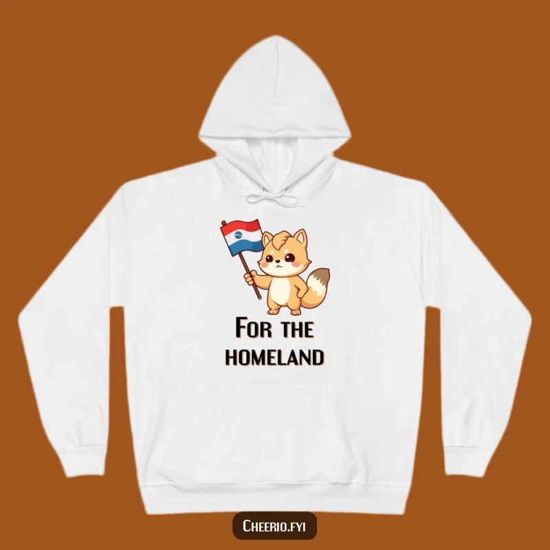 Funny Proud Patriot Hoodie: Determined Animal Flag - Cozy Gift