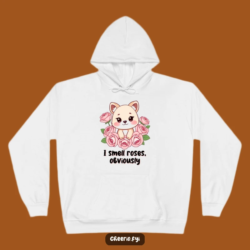 Funny Cheeky Animal Roses Hoodie: Cozy Humor and Stylish Comfort