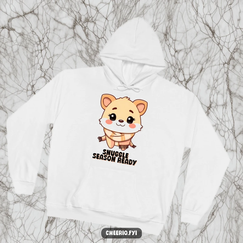 Funny creature scarf hoodie, offering ultimate warmth and a friendly, humorous winter style.