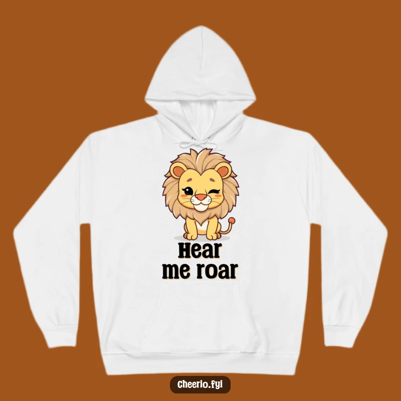 Funny Lion Wink Hoodie: Majestic Comfort with a Smirk